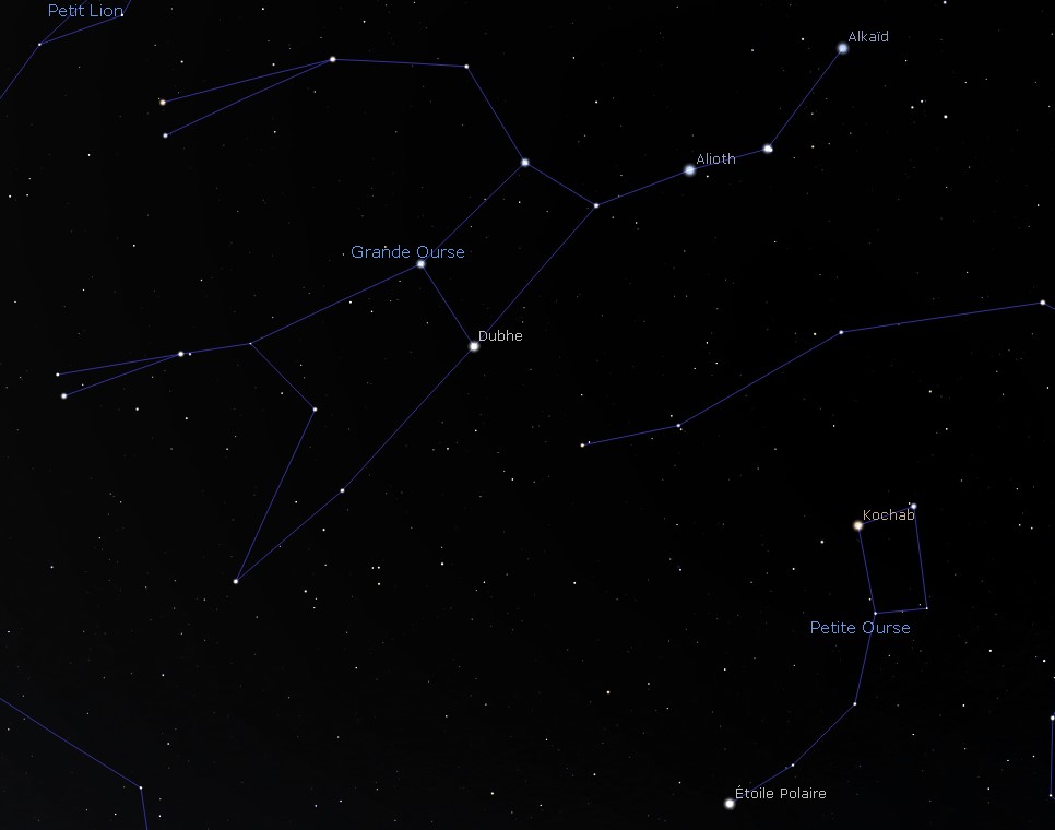 Constellations de la Grande Ours et Petit Ours