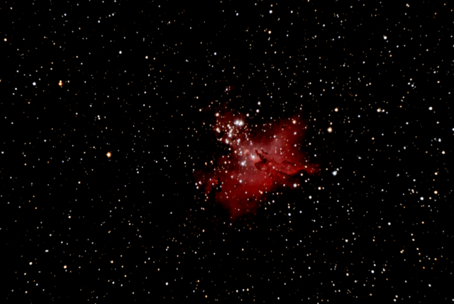 M16 Nébuleuse de l'Aigle . Saturation Rouge